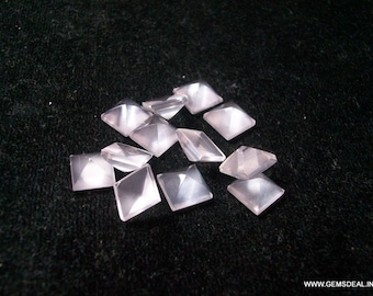 10mm Rose Quartz Pyramid Cabochon Gemstone, Rose Quartz Square Pyramid cabochon have lots of gorgeous Gemstone