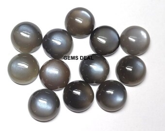 AAA Gray Moonstone Cabochon: 16mm Round Loose Gemstone