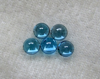 6mm Swiss Blue Topaz Cabochon Round Loose Gemstone, Swiss Blue Topaz Round Cabochon Quality AAA++ gemstone.....