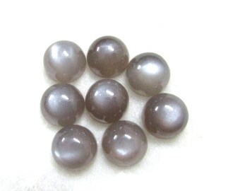 AAA Gray Moonstone Cabochon: 12mm Round Gemstone