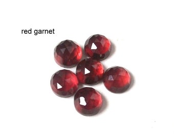 10 pieces 5mm Red Garnet Rosecut Round Gemstone, Red Garnet Round Rosecut AAA quality Gemstone, Red Garnet Rosecut cabochon round