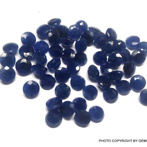 1 pieces 6mm Blue Sapphire Faceted Round Loose Gemstone, 100% Natural genuine Blue Sapphire Round Faceted gemstone, Blue Sapphire Faceted
