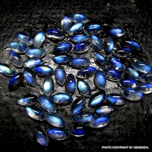 4x8mm Rainbow Moonstone Cabochon MARQUISE Gemstone, have lots of beautiful, Rainbow Moonstone Marquise Cabochon Gemstone