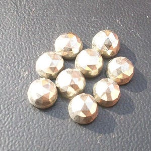 10 pieces 3mm To 8mm Golden Pyrite rosecut cabochon round gemstone, Pyrite Rosecut faceted, Pyrite cabochon faceted, Pyrite faceted cabochon