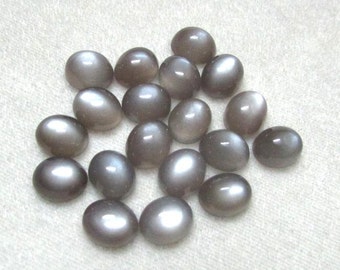 AAA Gray Moonstone Cabochon: Oval Loose Gemstone (7x9mm-10x12mm)