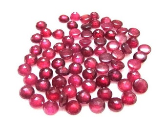 6 mm AAA Rubin Edelstein: Runder Rosenschnitt facettierter Kleiner Stein