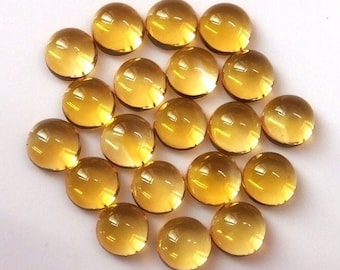 1 pieces 8mm Citrine Cabochon Round Gemstone, Golden Citrine round cabochon loose gemstone, AAA Quality, Citrine Cabochon Round Gemstone