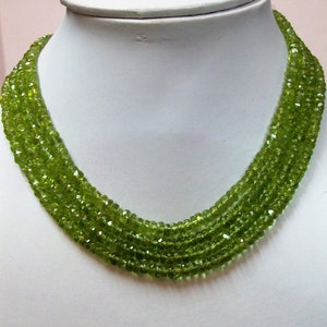 3.5mm Peridot Rondelle Faceted beads micro faceted 13 inch peridot beads rondelle Peridot Faceted Rondelles Faceted Peridot image 2