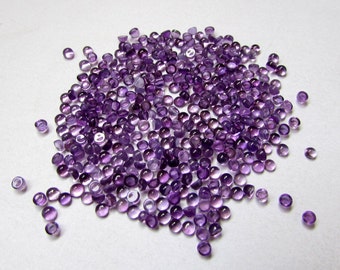 10 cabujones de amatista AA: piedras preciosas naturales redondas de 2,5 mm