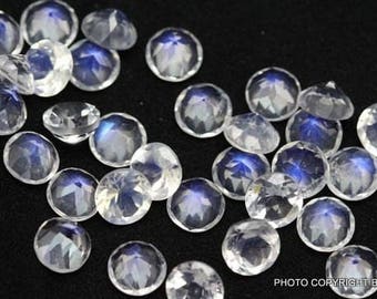 2 pcs 6mm rainbow moonstone faceted round gemstone faceted moonstone round gemstone 100% natural rainbow moonstone faceted round loose gems