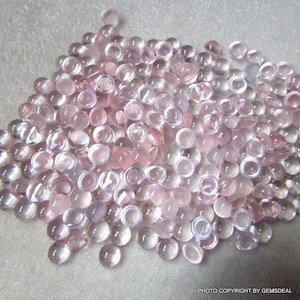 10 pcs lot 5mm Rose Quartz Round Cabochon have lots of gorgeous, beautiful baby pink Rose Quartz Cabochon Round Gemstone