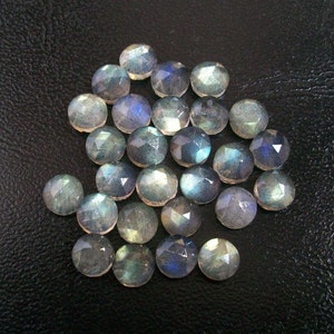 10 pieces 4mm Labradorite Rosecut Round Faceted AAA Nice Quality, Labradorite Round Rosecut Faceted, 4mm Labradorite Rose Cut Cabochon