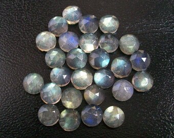 10 pieces 4mm Labradorite Rosecut Round Faceted AAA Nice Quality, Labradorite Round Rosecut Faceted, 4mm Labradorite Rose Cut Cabochon