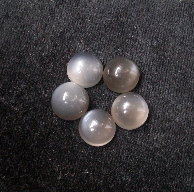 10mm GRAY MOONSTONE Round Cabochon Have Lots of Etsy