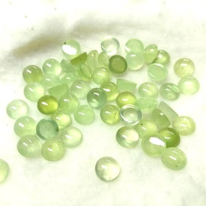 6mm Prehnite Cabochon Round Loose Gemstone, PREHNITE Round Cabochon Gemstone, Mint Green Prehnite Cabochon Round Loose Gemstone