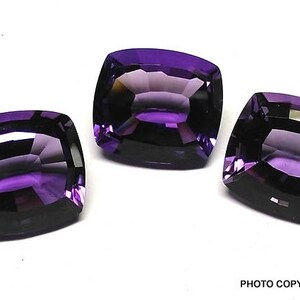 1 pieces 12.5x14mm Amethyst Faceted Cushion Gemstone, Amethyst Cushion Faceted Loose Gemstone, Amethyst Faceted Cushion Gemstone