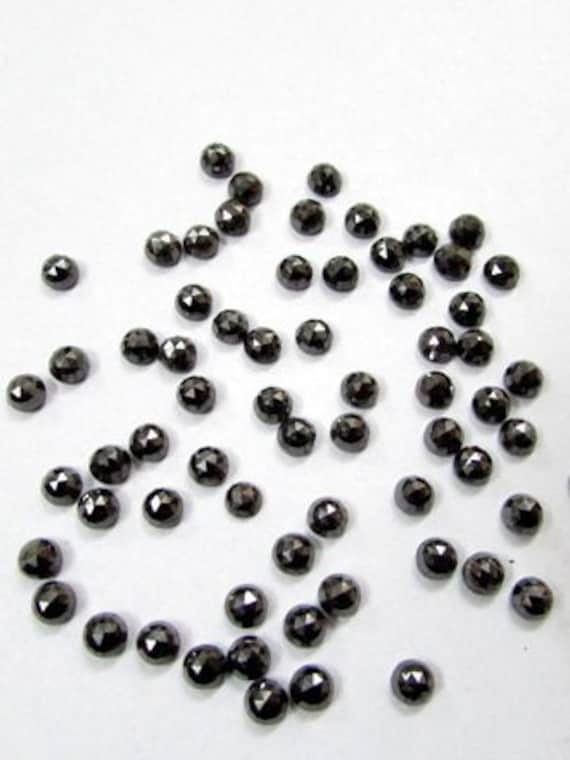 10 Rosecut Hemetite Gemstones: AAA Quality, 4mm Round Flat Stones