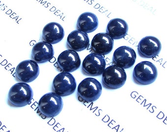 1 pieces 8mm Blue Sapphire Cabochon Round Loose Gemstone, NATURAL 100% Genuine Blue Sapphire Round Cabochon AAA Quality gemstone