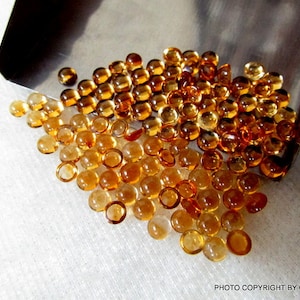 10 pieces 5mm Citrine Cabochon Round Loose Gemstone, Golden Citrine Round Cabochon Loose Gemstone, Citirne Cabochon Round Gemstone