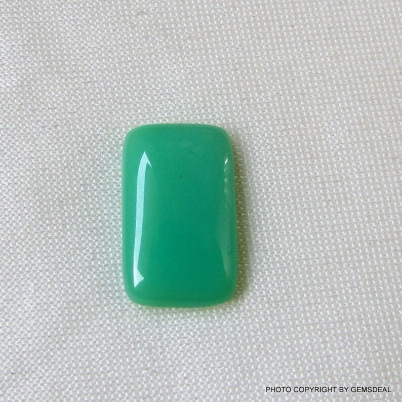 beautiful Green /& Very nice Quality color.... 1 pieces 20X12mm Chrysoprase cabochon Cushion have lots of gorgeous....