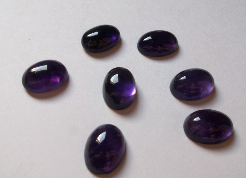 13x18mm Amethyst Cabochon Oval Loose Gemstone, Amethyst Oval Cabochon have lots of gorgeous beautiful purple color.... image 4