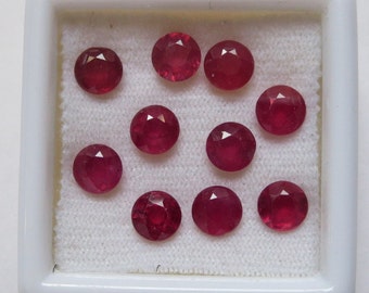 1 pieces 6mm Ruby Faceted Round Loose Gemstone, Ruby Round Faceted Loose Gemstone, GF Ruby Faceted Loose Gemstone, Nice Quality Gemstone