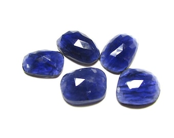 5 pieces 55.30 Cts Iolite Rosecut Uneven Flat gemstone, free size (12x16mm to 13x21mm), Iolite Uneven RoseCut Gemstone, Blue Iolite Uneven