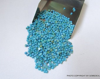 10 pcs lot 3 mm NATURAL 100 % Sleeping Beauty Arizona TURQUOISE  Round cabochon gemstone..... lots of beautiful Blue color gemstone....