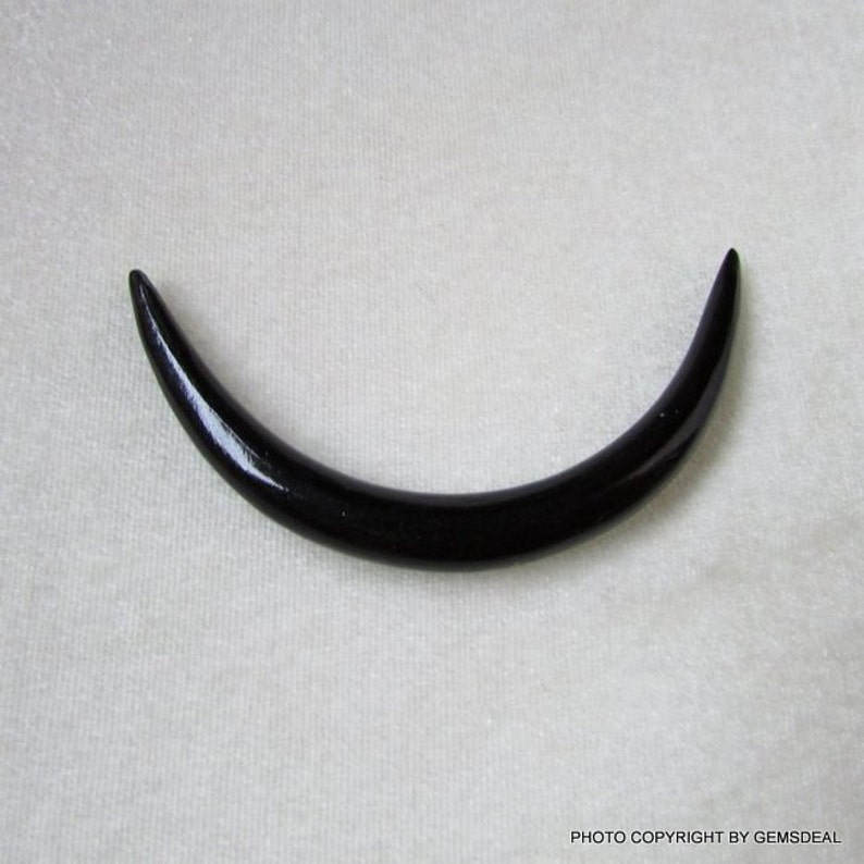 70X8mm Approximate Half moon Fancy Shape BLACK ONYX have lots of gorgeous.... Commercial Quality Shape HALF Moon gemstone...