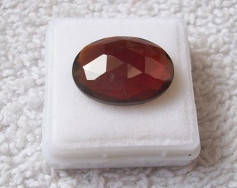 1 peces 13x18mm Hessonite Rosecut Oval Gemstone, Hessonite Garnet Oval Rosecut Flat Gemstone, Hessonite Garnet Rose Cut Loose Gemstone