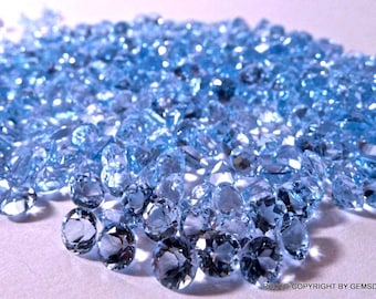 10 pieces 4mm SWISS BLUE TOPAZ Faceted Round Gemstone..... Swiss Blue Topaz Round Faceted Loose Gemstone