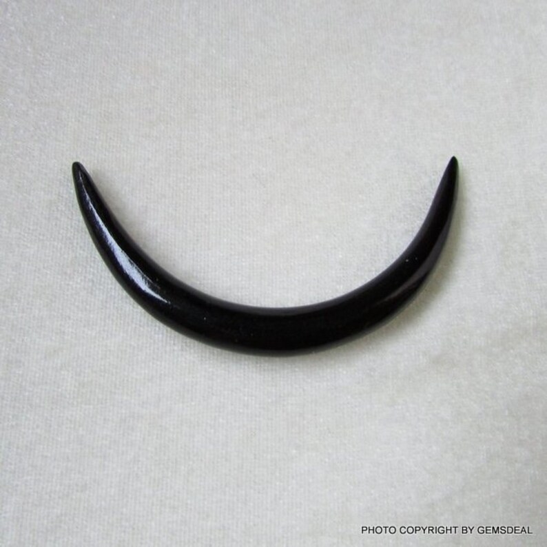 70X8mm Approximate Half moon Fancy Shape BLACK ONYX have lots of gorgeous.... Commercial Quality Shape HALF Moon gemstone...