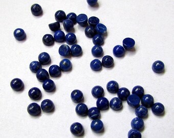 25 cabochon di lapislazzuli blu reale: pietre preziose rotonde da 4 mm