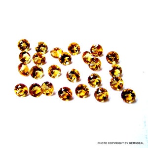 10 pieces 2.5mm Citrine Faceted Round Loose Gemstone, Citrine Round faceted gemstone, Citrine Faceted Round Gemstone