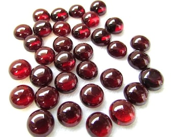 1 pieces 8mm Red Garnet Cabochon Round Loose Gemstone, Natural Red Garnet Round Cabochon Gemstone.... beautiful red color....