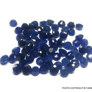 5 pieces 4mm Blue Sapphire Faceted Round Loose Gemstone, 100% Natural genuine Blue Sapphire Round top cut faceted gemstone