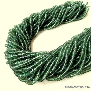3.5mm Green Apatite Rondelle Faceted gemstone beads, Green Apatite Faceted Rondelle Beads, Green Apatite Beads Rondelle faceted Gemstone