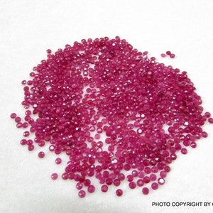 10 pieces 3mm Ruby Faceted Round Loose Gemstone, 100% Natural genuine RUBY Round Faceted gemstone, Red Ruby Faceted Round Loose Gemstone