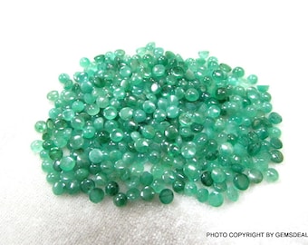 4mm Natural Emerald Cabochon: AA Quality Loose Gemstone