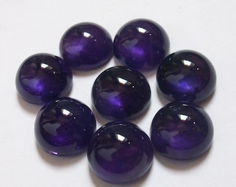 AAA Amethyst Cabochon: 11mm Round Purple Gemstone