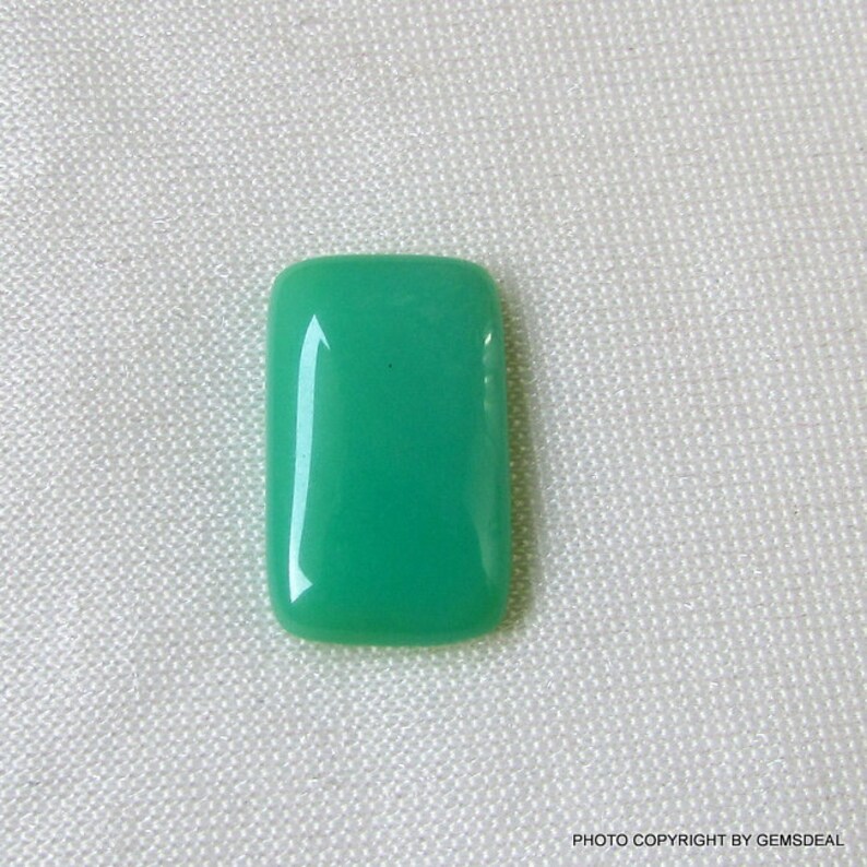 beautiful Green /& Very nice Quality color.... 1 pieces 20X12mm Chrysoprase cabochon Cushion have lots of gorgeous....