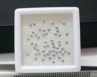 100 AAA Cubic Zirconia Round Faceted Gemstones (0.9-2.2mm)