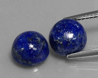 Cabochon rotondi di lapislazzuli AAA: pietre preziose blu reale (6 mm, 10 pezzi)