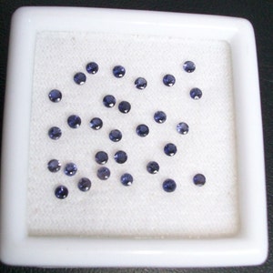 25 pieces 2mm Iolite Faceted Round Gemstone, Iolite Round Faceted Loose Gemstone, Blue Iolite Round Faceted Loose Gemstone AAA Quality Gems