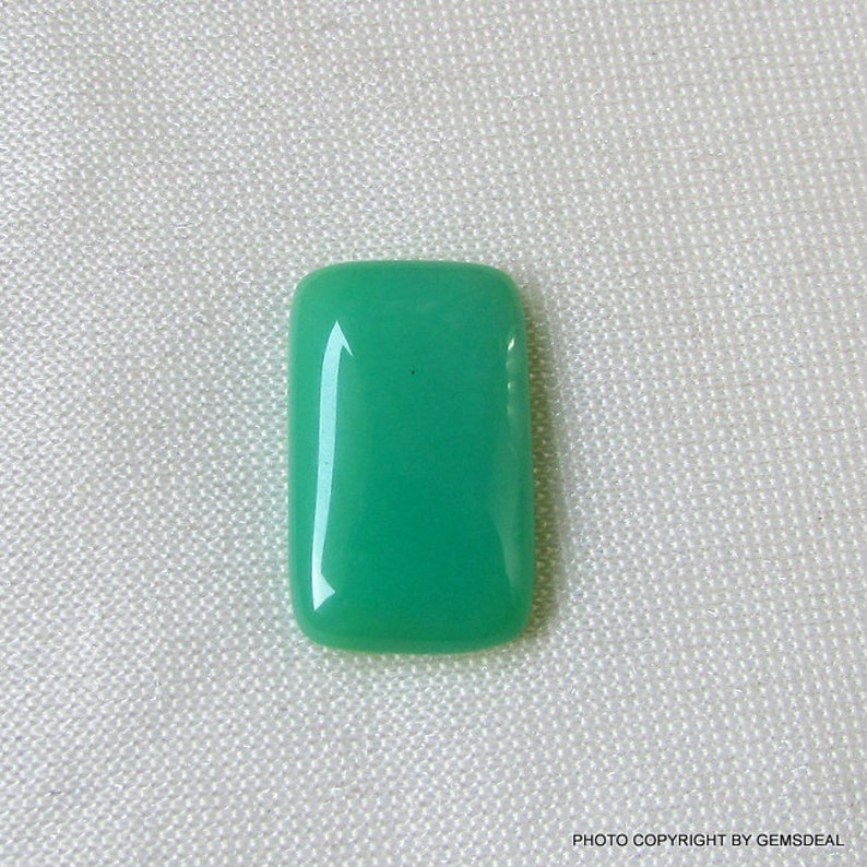 beautiful Green /& Very nice Quality color.... 1 pieces 20X12mm Chrysoprase cabochon Cushion have lots of gorgeous....