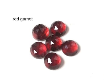 6 pieces 5mm Red Garnet Rosecut Round Gemstone, Natural Red Garnet Round Rosecut AAA quality Gemstone, Red Garnet Rosecut cabochon round