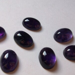 13x18mm Amethyst Cabochon Oval Loose Gemstone, Amethyst Oval Cabochon have lots of gorgeous beautiful purple color.... image 3