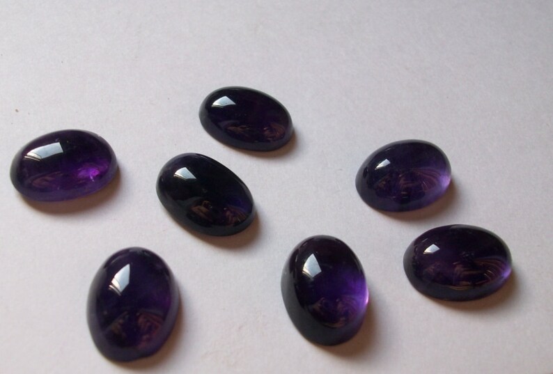 13x18mm Amethyst Cabochon Oval Loose Gemstone, Amethyst Oval Cabochon have lots of gorgeous beautiful purple color.... image 3