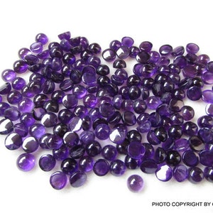 8mm Amethyst Cabochon Round Gemstone, Natural Amethyst Round cabochon have lots of gorgeous..... Amethyst Cabochon Round Loose Gemstone