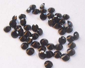 10 piece 2.5mm Black Spinel Faceted Round Gemstone, Black Spinel Round Faceted Gemstone, Black Spinel Faceted Gemstone, AAA Quality Gemstone